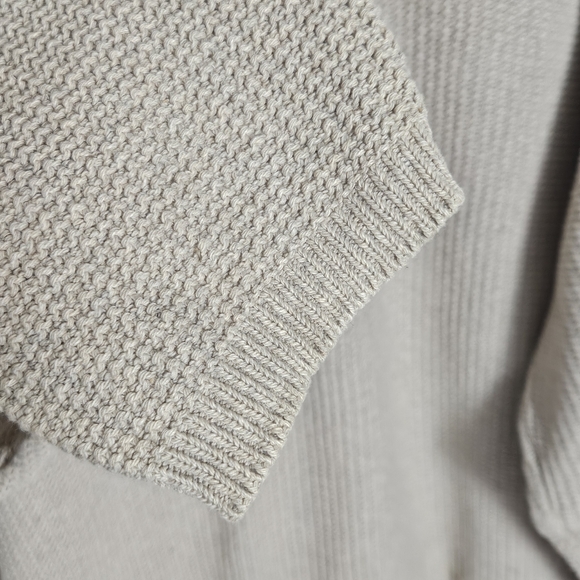 Vintage 90s Woolrich Hand Framed Button Henley Tan Sand Sweater Mens Large - Picture 6 of 13